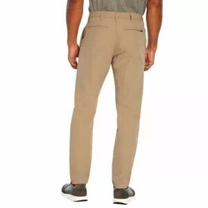 New Banana Republic Men Flat Front Pant Slim Fit Stretch Wicking Tan 40x34